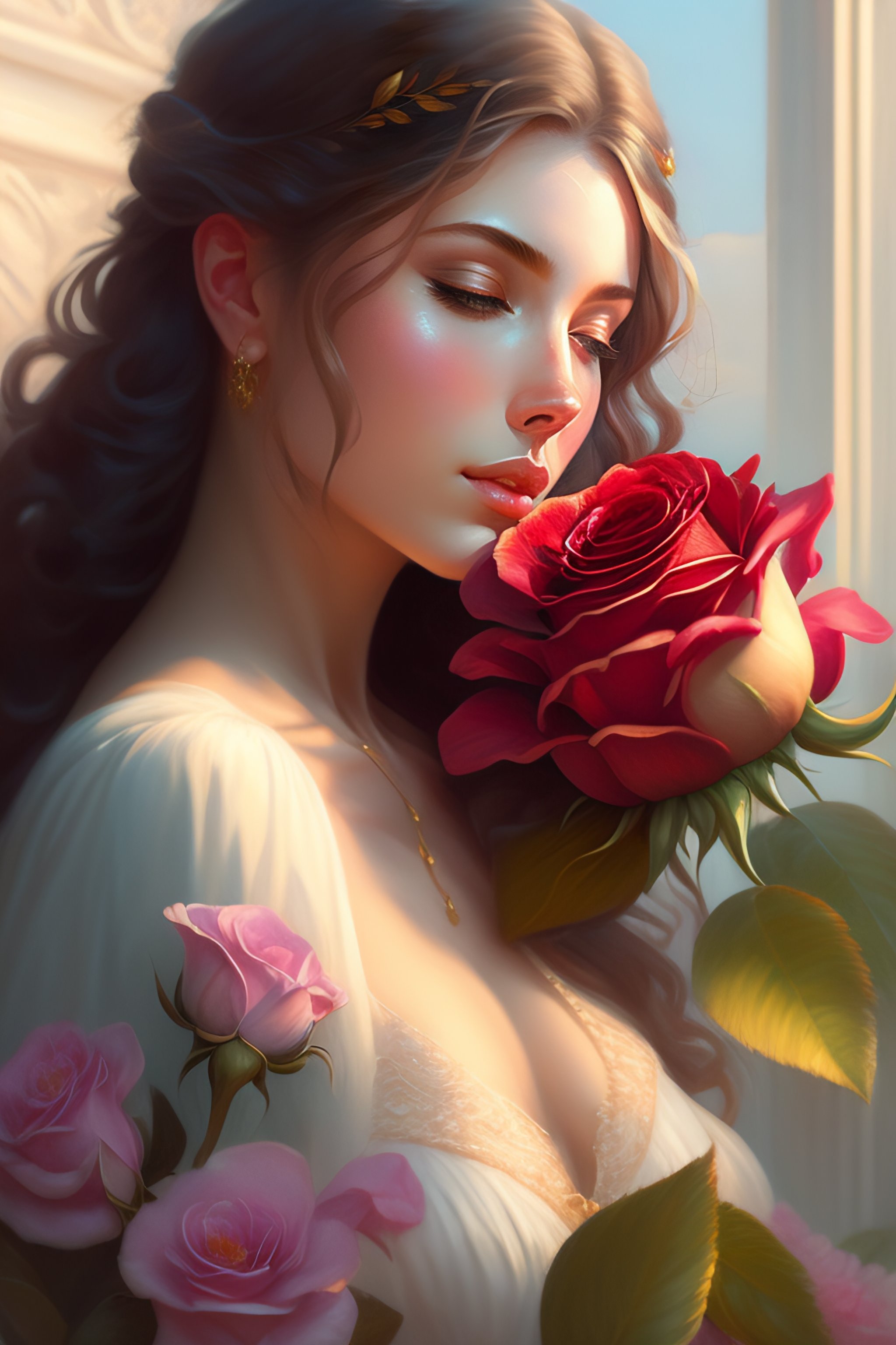 A reader immersed in a fragrant world of words